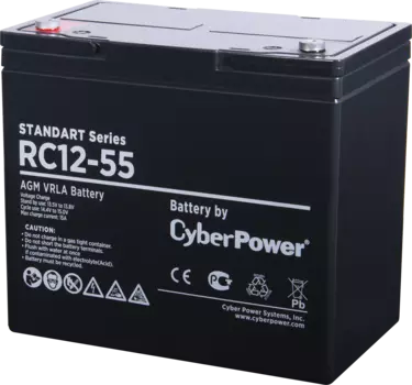 Аккумуляторная батарея SS CyberPower RC 12-55 / 12 В 55 Ач CyberPower Standart Series RC 12-55