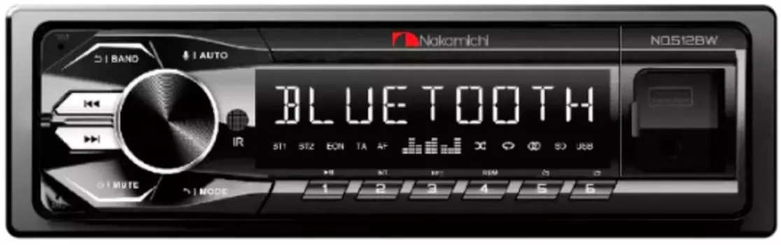 Автомагнитола Nakamichi NQ512BW 1DIN 4x50Вт