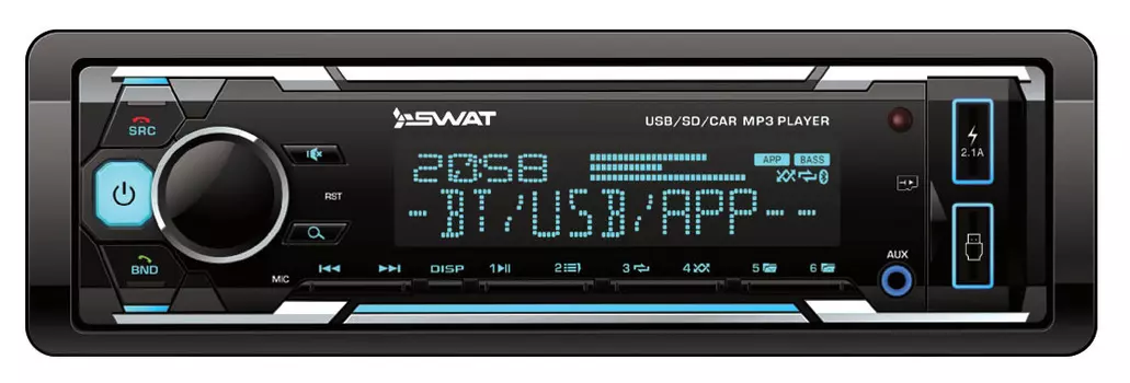 Автомагнитола Swat WX-2101UB 1DIN 4x50Вт