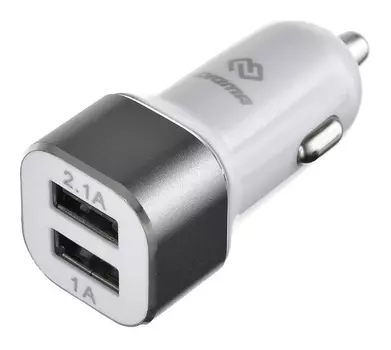 Автомобильное зар./устр. Digma DGCC-2U-3A-WG 2.1A+1A универсальное белый