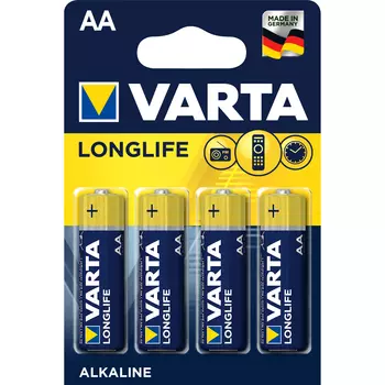 Батарейка Varta LONGLIFE LR6 AA BL4 Alkaline 1.5V (4106) (4/80/400) Varta LONGLIFE LR6 AA (04106101414)