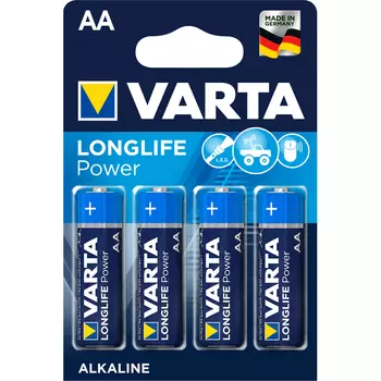 Батарейка Varta LONGLIFE POWER (HIGH ENERGY) LR6 AA BL4 Alkaline 1.5V (4906) (4/80/400) Varta LONGLIFE POWER LR 6AA (04906121414)