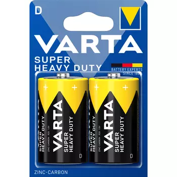 Батарейка Varta SUPERLIFE R20 D BL2 Heavy Duty 1.5V (2020) (2/24/120) Varta SUPERLIFE R20 D (02020101412)