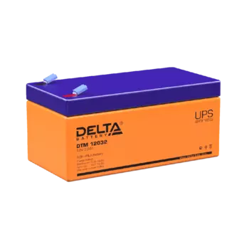 Батарея DELTA серия DTM, DTM 12032, напряжение 12В, емкость 3.2Ач (разряд 20 часов), макс. ток разряда (5 сек.) 48А, макс. ток заряда 0.96А, свинцово-кислотная типа AGM, клеммы F1, ДxШxВ 134х67х61мм., вес 1.35кг., срок службы 6 лет. Delta UPS DTM 12032 (