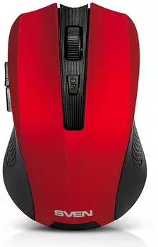 Беспроводная мышь SVEN RX-350W красная (5+1кл. 600-1400DPI, SoftTouch, блист) Sven RX-350W (SV-019587)