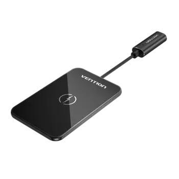 Беспроводное зарядное устройство Vention Wireless Charger 15W Ultra-thin Mirrored Surface Type 0.05M Black (FGBBAG)