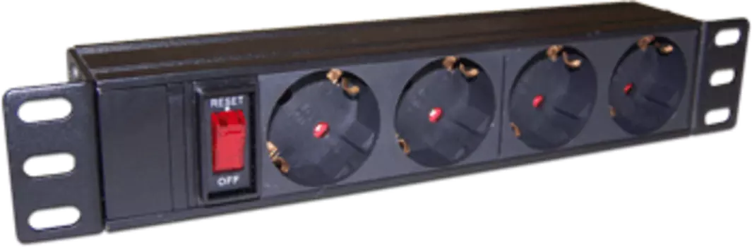 Блок розеток 10" 4 шт., 10A 250V, без шнура питания (TWT-PDU10-10A4P)