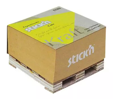 Блок самоклеящийся бумажный Stick`n 21816 76x76мм 400лист. коричневый Kraft Notes "палета"