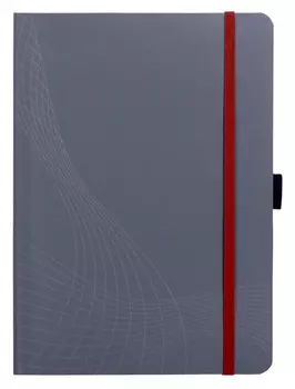 Блокнот Avery Zweckform NOTIZIO 7019 A5 80стр. клетка мягкая обложка фиксирующая резинка прошитый серый