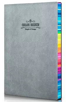 Блокнот Deli 3183GREY 205х143мм искусст. кожа 112л серый