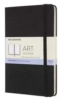 Блокнот для рисования Moleskine ART SKETCHBOOK ARTQP054 Medium 115x180мм 88стр. твердая обложка черный