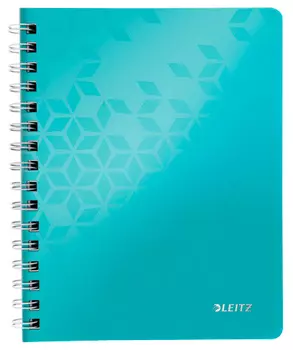 Блокнот Leitz WOW 46410051 A5 PP 80л клетка твердая обложка спираль двойная бирюзовый