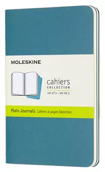 Блокнот Moleskine CAHIER JOURNAL CH013B44 Pocket 90x140мм обложка картон 64стр. нелинованный голубой (3шт)