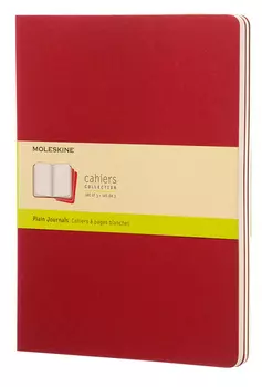 Блокнот Moleskine CAHIER JOURNAL CH123 XLarge 190х250мм обложка картон 120стр. нелинованный клюквенный (3шт)