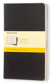 Блокнот Moleskine CAHIER JOURNAL QP317 Large 130х210мм обложка картон 80стр. клетка черный (3шт)