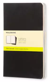 Блокнот Moleskine CAHIER JOURNAL QP318 Large 130х210мм обложка картон 80стр. нелинованный черный (3шт)