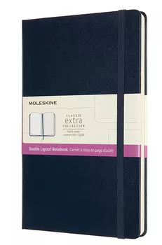 Блокнот Moleskine CLASSIC DOUBLE NB313HB20 130х210мм 240стр. линейка/нелинованный твердая обложка синий