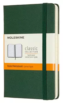 Блокнот Moleskine CLASSIC MM710K15 Pocket 90x140мм 192стр. линейка твердая обложка зеленый
