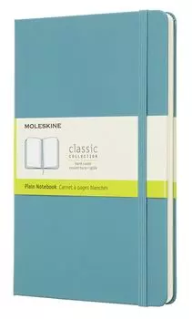 Блокнот Moleskine CLASSIC QP062B35 Large 130х210мм 240стр. нелинованный твердая обложка голубой