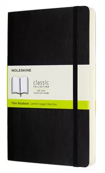 Блокнот Moleskine CLASSIC SOFT EXPENDED QP618EXP Large 130х210мм 400стр. нелинованный мягкая обложка черный