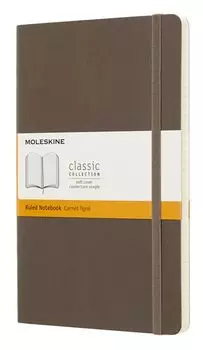 Блокнот Moleskine CLASSIC SOFT QP616P14 Large 130х210мм 192стр. линейка мягкая обложка коричневый