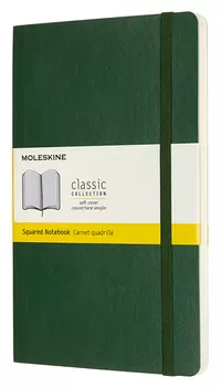 Блокнот Moleskine CLASSIC SOFT QP617K15 Large 130х210мм 192стр. клетка мягкая обложка зеленый