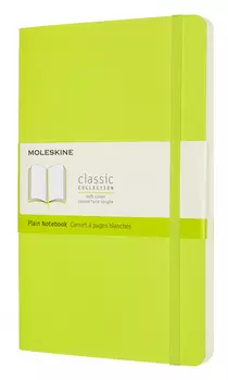 Блокнот Moleskine CLASSIC SOFT QP618C2 Large 130х210мм 192стр. нелинованный мягкая обложка лайм