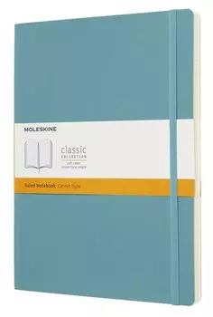 Блокнот Moleskine CLASSIC SOFT QP621B35 XLarge 190х250мм 192стр. линейка мягкая обложка голубой