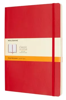 Блокнот Moleskine CLASSIC SOFT QP621F2 XLarge 190х250мм 192стр. линейка мягкая обложка красный