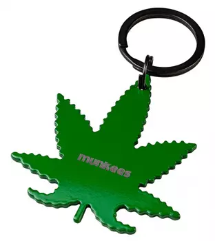 Брелок Munkees Конопляный лист (35405) зеленый сталь (доп.ф.:открывашка)