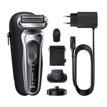 Бритва сетчатая Braun Series 7 71-S4200cs реж.эл.:3 питан.:аккум. черный/серебристый