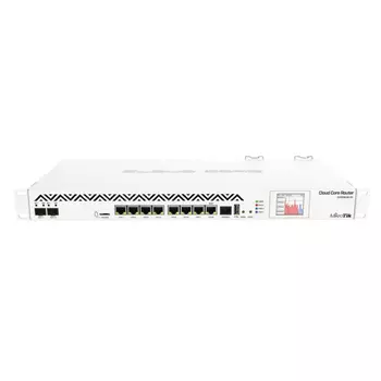 CCR1036-8G-2S+EM R2 Cloud Core Router 1036-8G-2S+EM with Tilera Tile-Gx36 CPU (36-cores, 1.2Ghz per core), 16GB RAM, 2xSFP+ cage, 8xGbit LAN, RouterOS L6, 1U rackmount case, DUAL PSU, LCD panel (002037) {4}