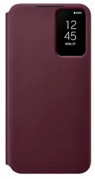 Чехол (флип-кейс) Samsung для Samsung Galaxy S22+ Smart Clear View Cover бургунди (EF-ZS906CEEGRU)