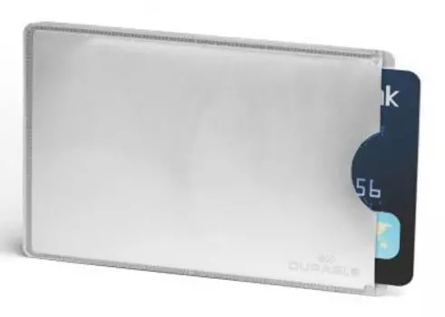 Держатель для кредитной карты Durable 8900-23 Rfid Secure 54х85мм серебристый (упак.:10шт)