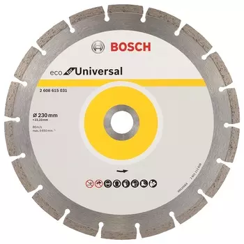 Диск алмазный Bosch ECO Universal (2608615031) d=230мм d(посад.)=22.23мм (угловые шлифмашины)