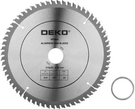 Диск пильный по алюм. Deko MSB64 (063-4350) d=210мм d(посад.)=30мм (циркулярные пилы) (упак.:25шт)