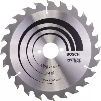 Диск пильный по дер. Bosch ECO WOOD (2608640615) d=190мм d(посад.)=30мм (циркулярные пилы)