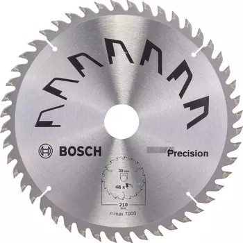 Диск пильный по дер. Bosch PRECISION (2609256873) d=210мм d(посад.)=30мм (циркулярные пилы)