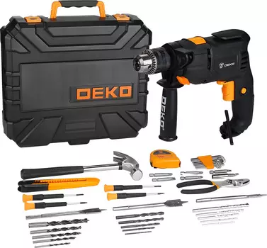 Дрель ударная Deko DKID600W 600Вт патрон:быстрозажимной реверс (кейс в комплекте) (063-4158)