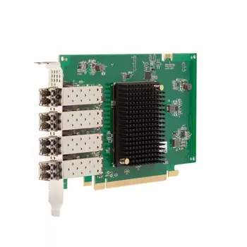 Emulex LPe35004-M2 Gen 7 (32GFC), 4-port, 32Gb/s, PCIe Gen3 x16, LC MMF 100m, трансивер установлен, Not upgradable to 64G, {5}