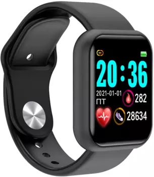 Фитнес браслет квадратный iceline black hs6620c display: 1.3inch IRBIS Iceline Black HS6620C Display: 1.3inch TFT color screen Touch type: single point touch Battery: 150mAh Color Black (Iceline_B)