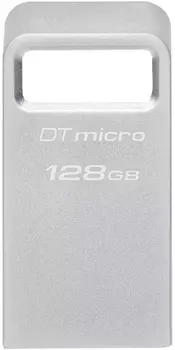 Флеш Диск Kingston 128Gb DataTraveler Micro DTMC3G2/128GB USB3.0 серебристый
