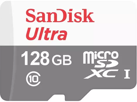 Флеш карта microSDXC 128Gb Class10 Sandisk SDSQUNR-128G-GN6MN Ultra Light w/o adapter
