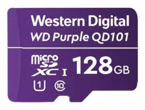 Флеш карта microSDXC 128Gb Class10 WD WDD128G1P0C Purple w/o adapter