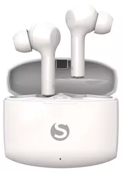 Гарнитура вкладыши SunWind SW-WH202 белый беспроводные bluetooth оголовье (SW-WH202W)