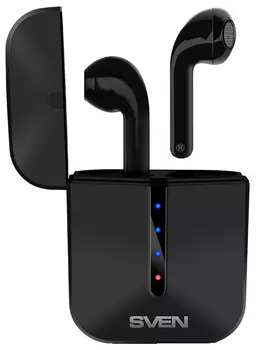 Гарнитура вкладыши Sven E-335B черный беспроводные bluetooth в ушной раковине