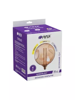 HIPER LED VEIN CG200 4W 250Lm E27 2000/3000/4000K Amber