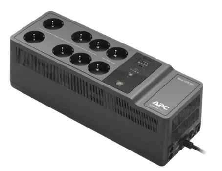 ИБП APC Back-UPS 850ВА, 520ватт, 230В, 6 розеток с батарейной защитой и 2 с сетевой фильтрацией, порт для зарядки USB Type-C and A, черный APC by Schneider Electric APC Back-UPS 850VA (BE850G2-RS)