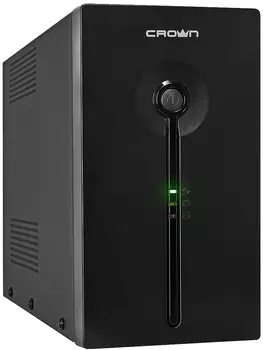 ИБП CROWN 800VA/480W, корпус металл, 1x12V/9AH, выходные розетки 8*IEC С13 + 1*IEC С13 bybass, трансформатор AVR 140-290V, cъёмный кабель 1.8 м, порт RJ-11/45, порт USB, защита батареи от полного разряда, от перегрузки, от КЗ, ПО Crown CMU-SP800IEC USB