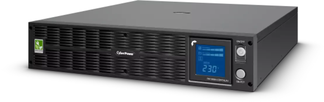 ИБП CyberPower PR1000ELCDRTXL2U, Rackmount, Line-Interactive, 1000VA/750W, 10 IEC-320 C13 розеток, USB&amp;Serial, сухие контакты, EPO, SNMPslot, RJ11/45, Extended Battery, LCD дисплей, Black, 0.433 x 0.088 x 0.48m, 30.8кг. CyberPower PR1000ELCDRTXL2U